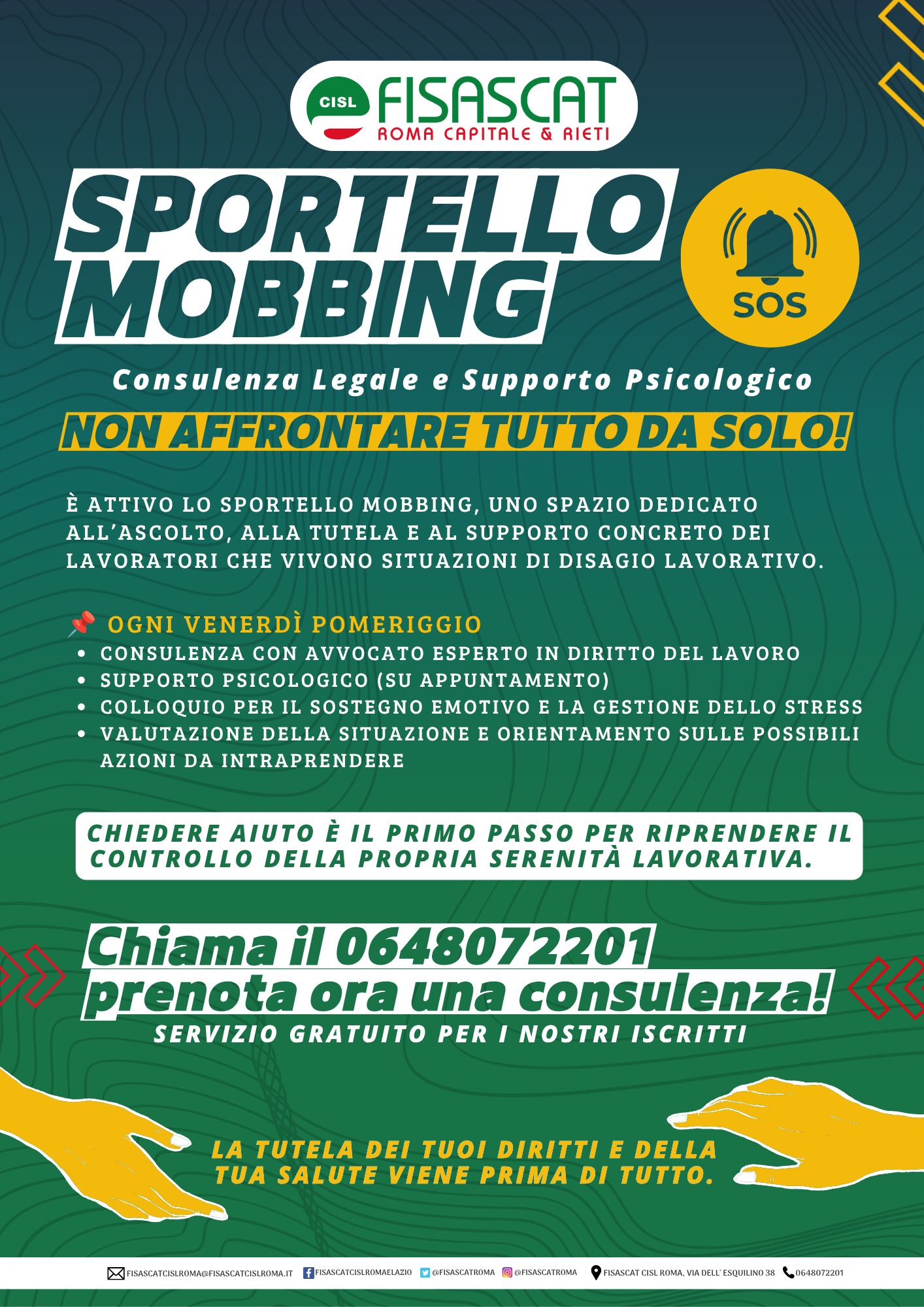 Sportello Mobbing — Consulenza legale e supporto psicologico
